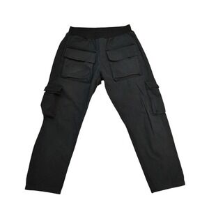 Mnml Mens Cargo Pants Black Stretch Waist Streetwear Tactical Utility Size M